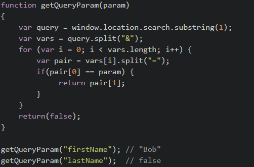 JavaScript - Getting query string values