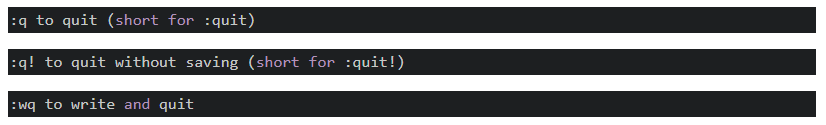 vi - How to quit the vim editor